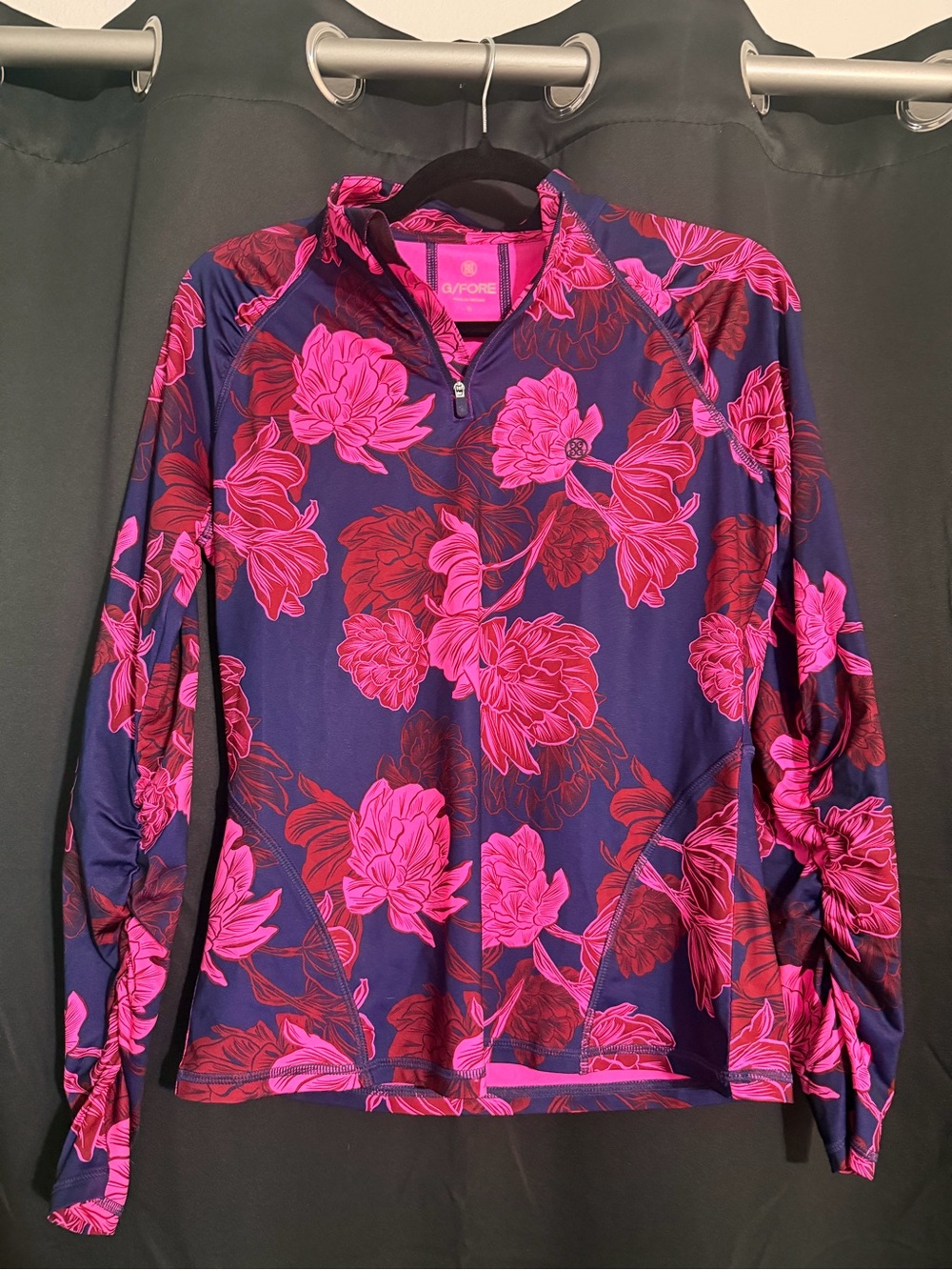 G/FORE Floral Quarter Zip Performance Pullover – Women’s Size S